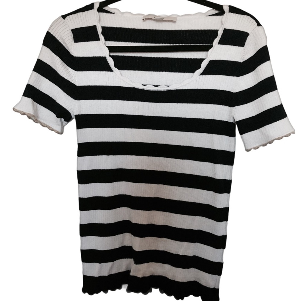 Loft scalloped slim fit sweater